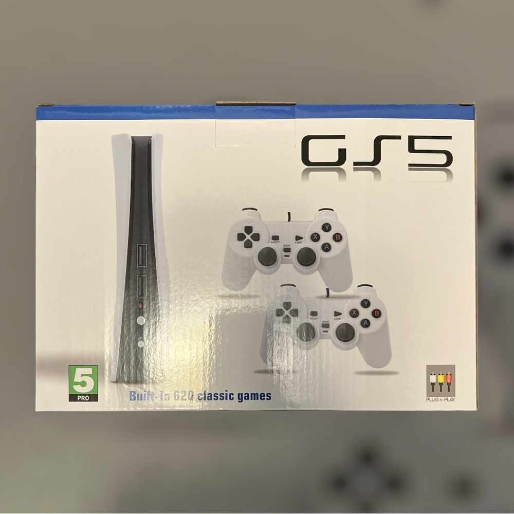 Pro Video Game Console with Dual White Controllers
